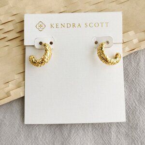 Authentic Kendra Scott Harper Gold Huggie Earrings
